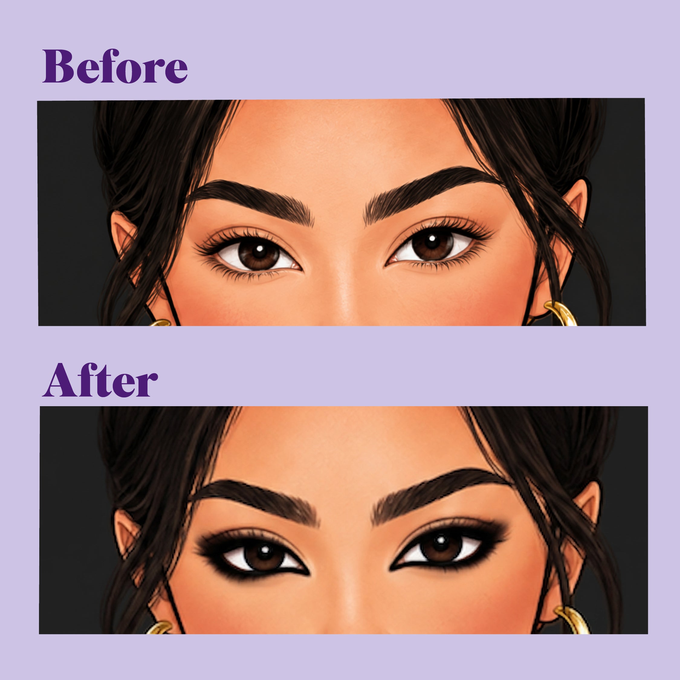 Eyeliner and Kajal Combo