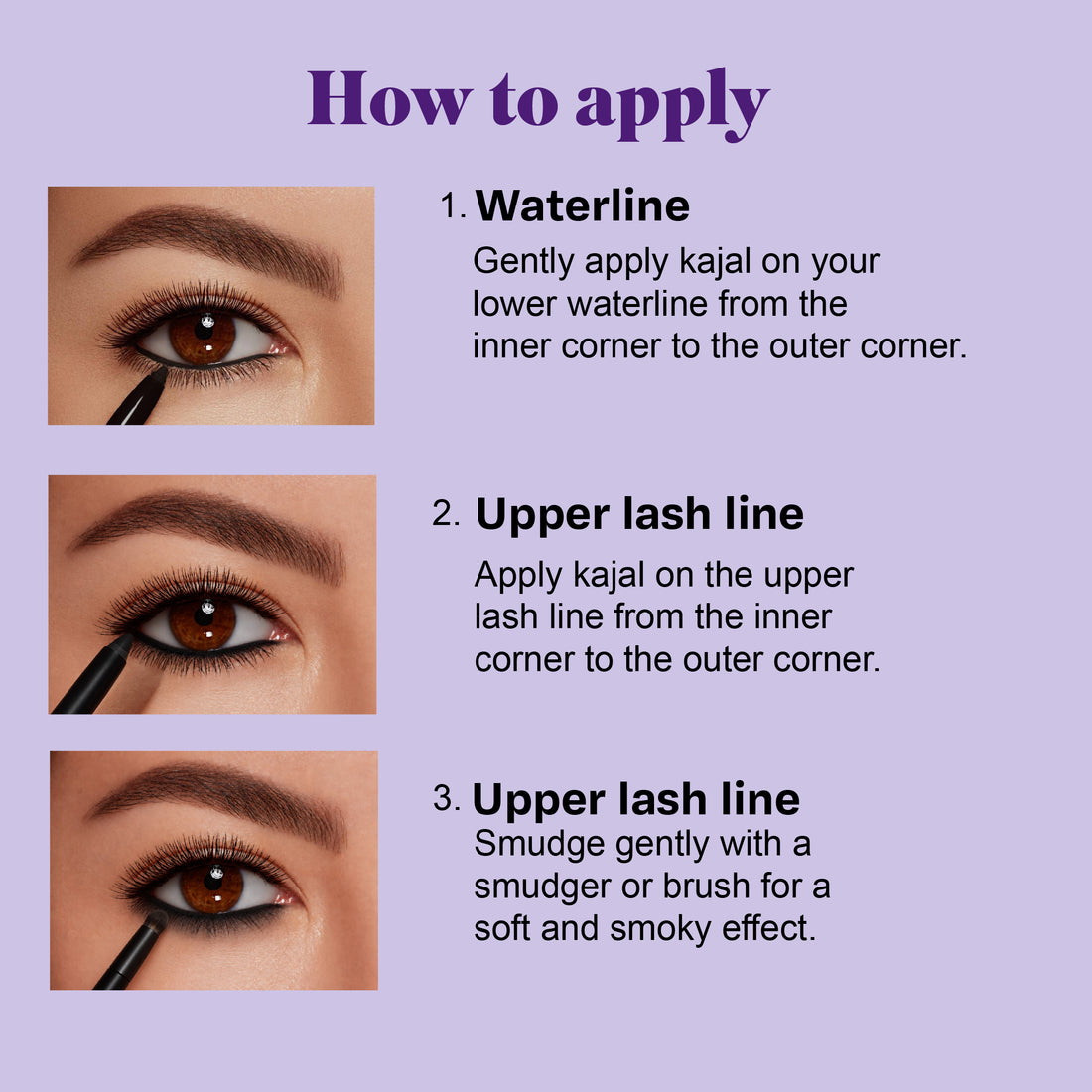 Eyeliner and Kajal Combo