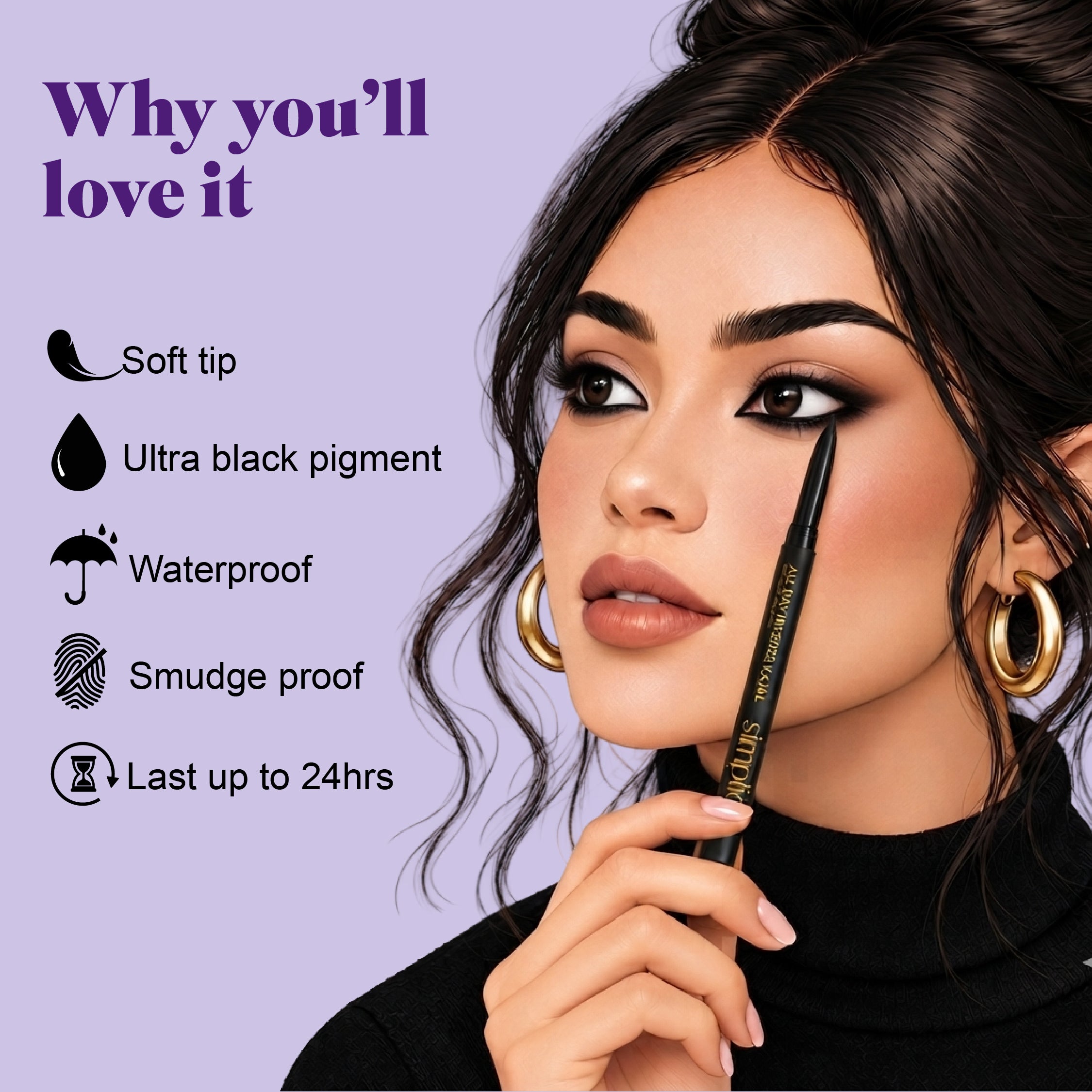 Eyeliner and Kajal Combo