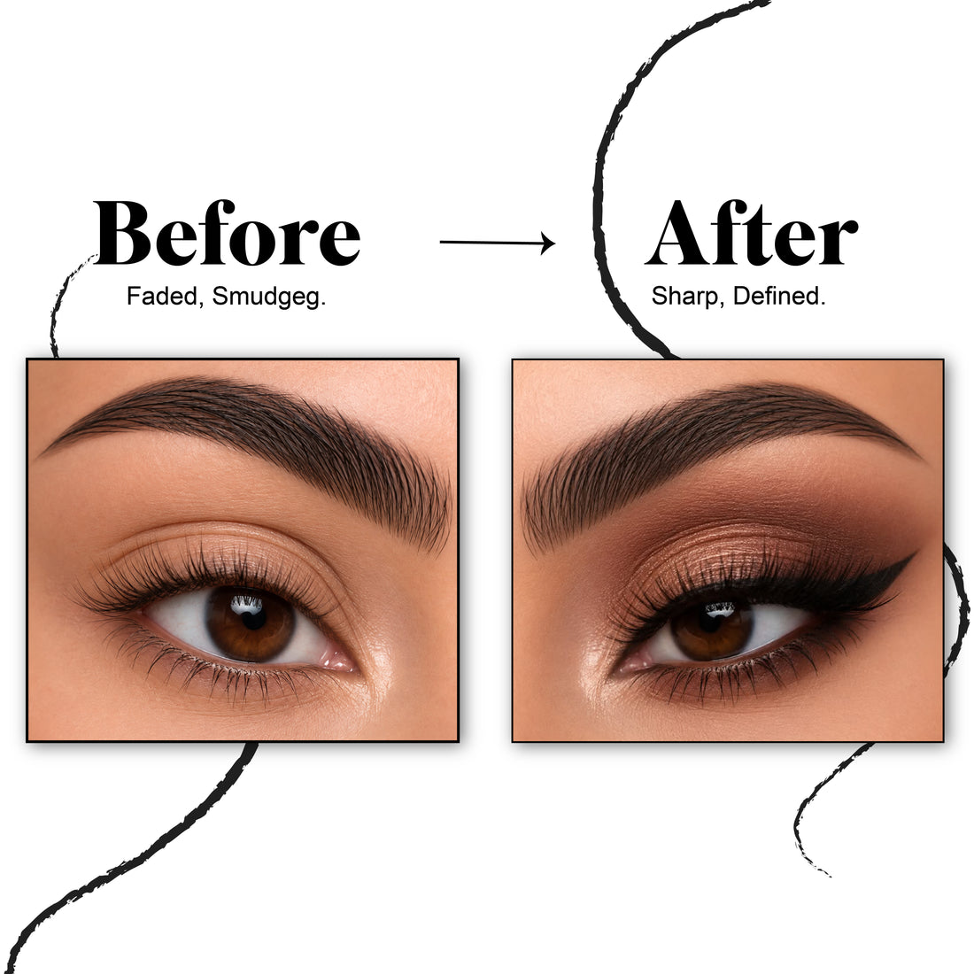 Eyeliner and Kajal Combo